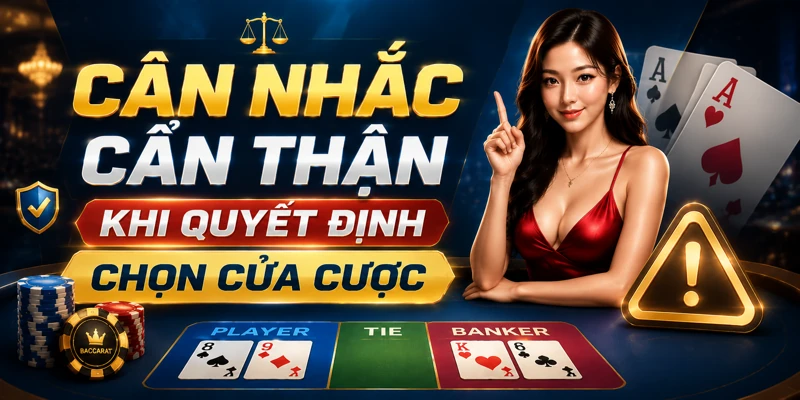 Cân nhắc cẩn thận khi quyết định chọn cửa cược
