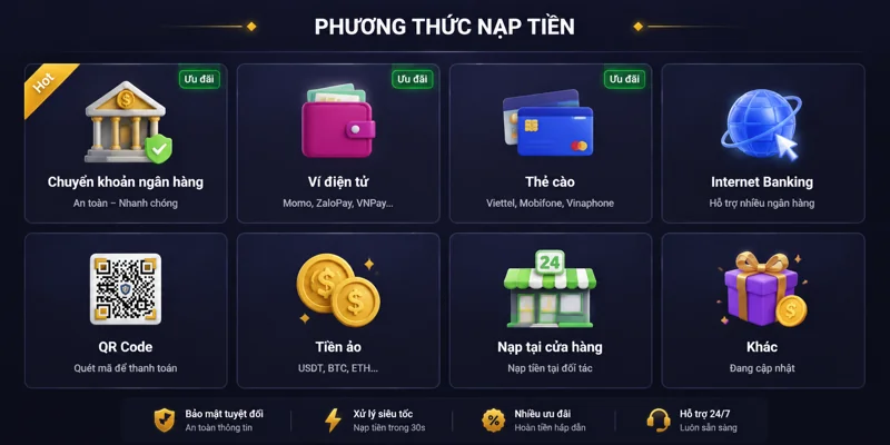 Các phương thức nạp tiền Xoso66 cho người mới tham gia