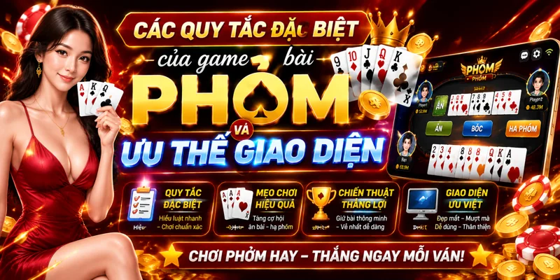 Các quy tắc đặc biệt của game bài Phỏm và ưu thế giao diện