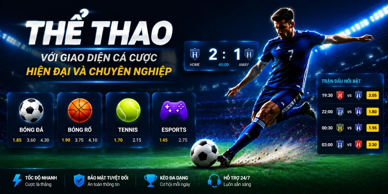 Thể thao Xoso66 với giao diện cá cược hiện đại và chuyên nghiệp