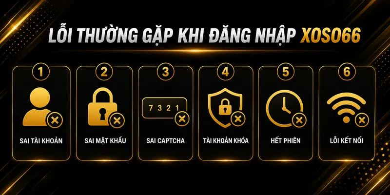 Các lỗi thường gặp khi đăng nhập Xoso66