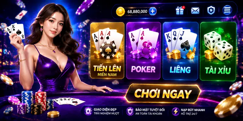 Các tựa game hot tại game bài Xoso66